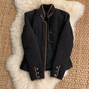 Zara quilted riding jacket black Size XS